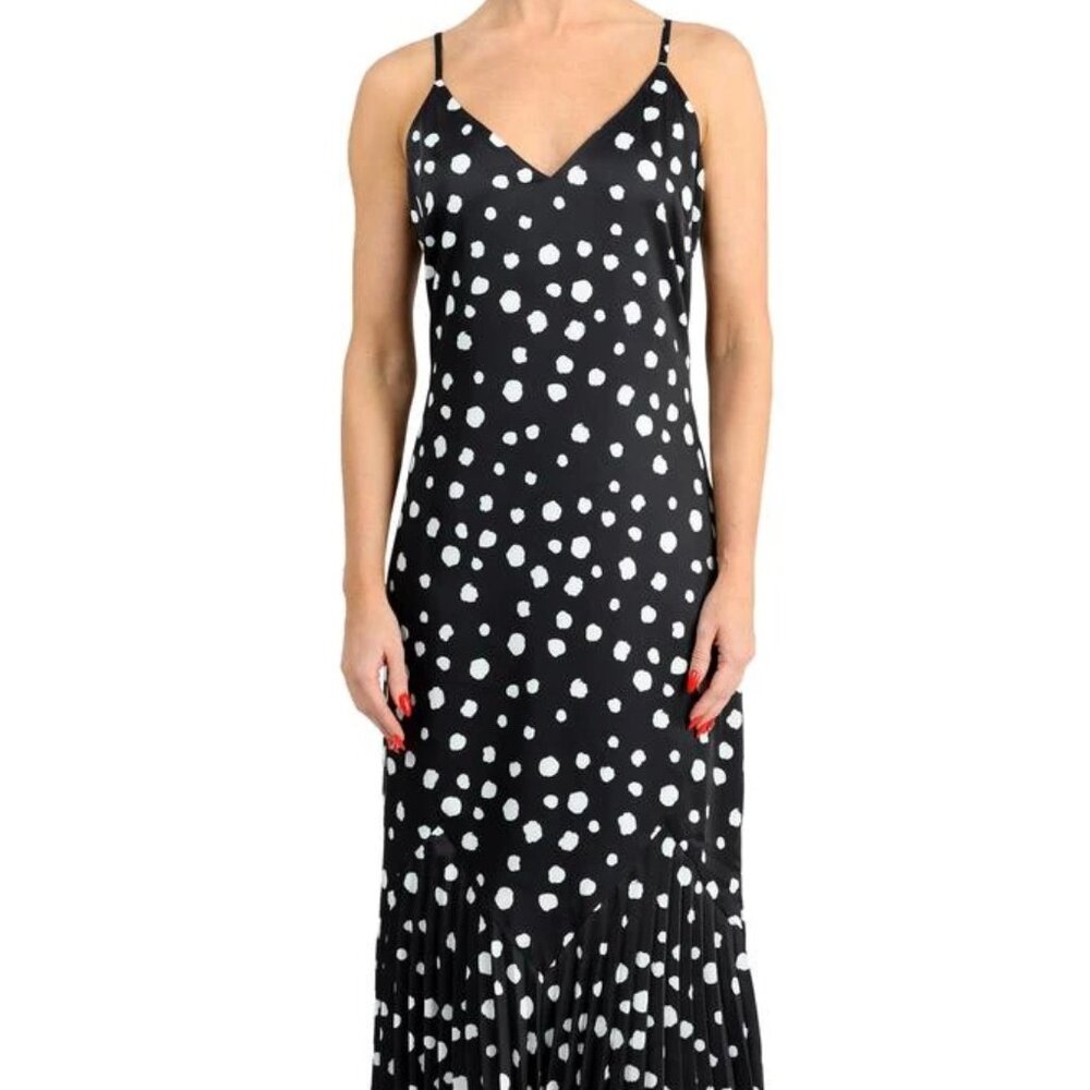 Adelyn Rae Women’s Polka Dot Pleat Midi Slipdress - XS